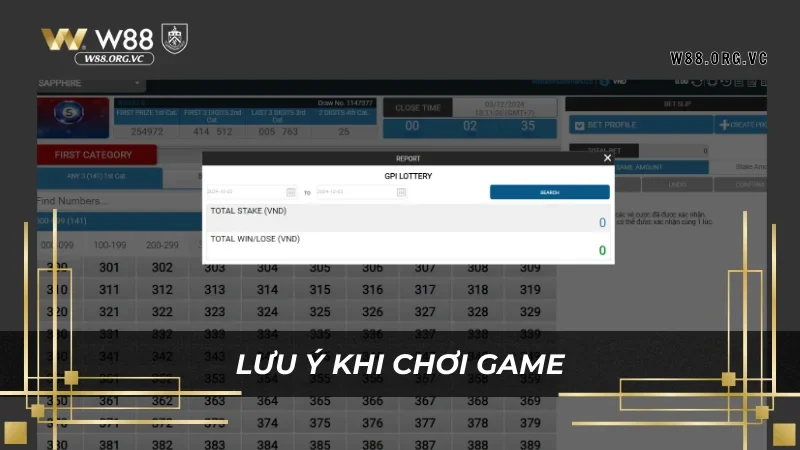 Hãy kiểm soát lịch sử cược xổ số GPI tại W88